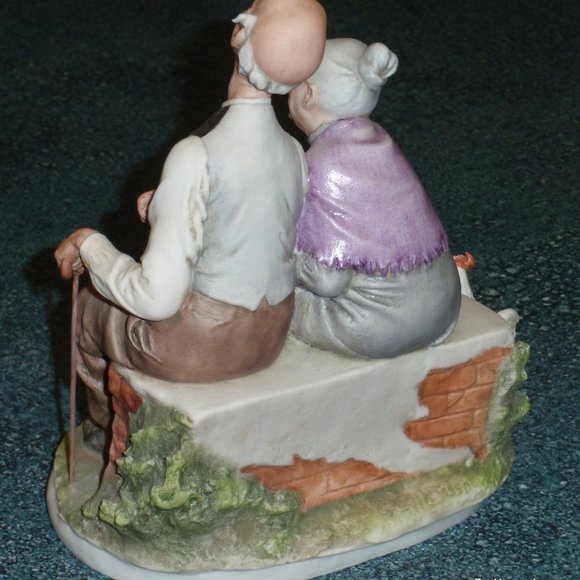 Giuseppe Cappe Statue Gruppo Vecchietti Figurine Capodimonte Old Couple In Love! - Picture 5 of 11